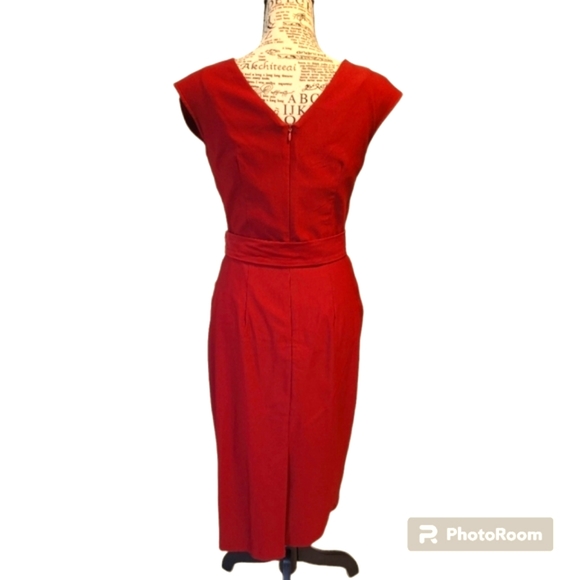 NWT! Retro Bodycon Maroon Dress Size M - Picture 2 of 5